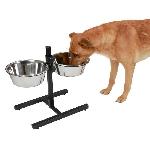 Gamelle - Ecuelle - Accessoire KERBL Bar alimentation avec écuelle pour chien - 2x1800ml