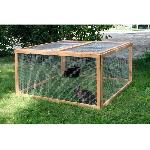 Cage KERBL - Enclos exterieur pour rongeurs - Vario Bois - Grillage fin - Dimensions 120x120x59cm