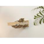 Corbeille - Panier - Coussin - Hamac KERBL - Hamac mural pour chats - TIMBER - 38 x 33.5 x 16 cm - Bois massif - Tissu peluche