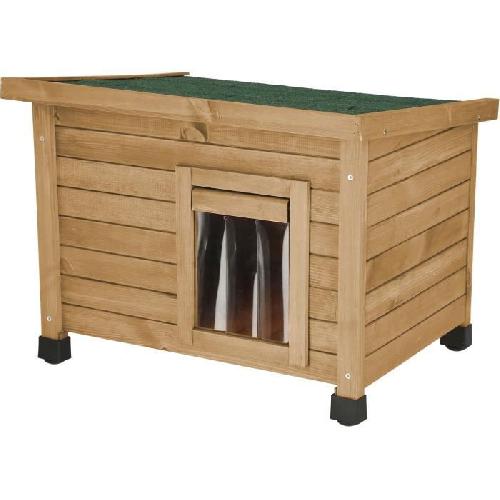 Maison De Toilette - Filtre A Charbon - Tapis Exterieur KERBL Maison pour chat Rustica 57x42x45cm - Bois