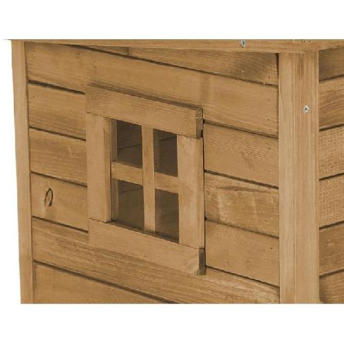 Maison De Toilette - Filtre A Charbon - Tapis Exterieur KERBL Maison pour chat Rustica 57x42x45cm - Bois