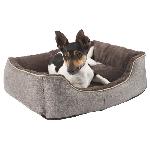 Corbeille - Panier - Coussin - Hamac KERBL Panier corbeille Samuel - 50 x 40 x 15 cm - Argent et gris - Pour chien