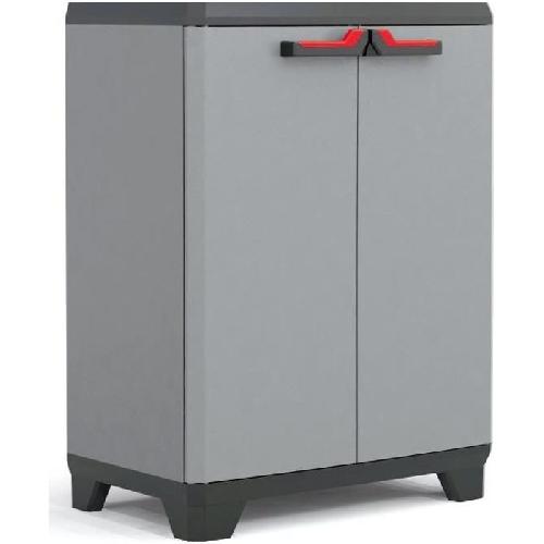 Etabli - Systeme Perfo - Armoire - Mobilier Atelier Keter Armoire de Rangement Basse Stilo Gris et Noir 90 cm Casier Organisateur 434769