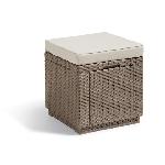 Table Basse De Jardin Vendue Seule Keter Pouf de rangement Cube avec coussin Cappuccino 408952