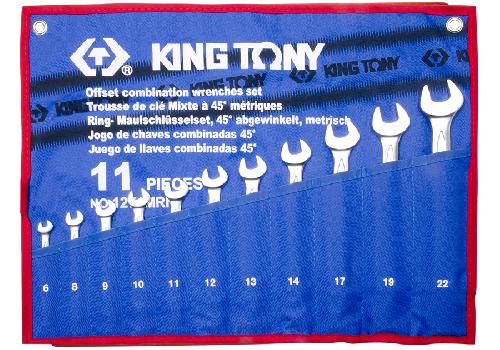 Cles King Tony Jeu de 11 cles plate mixte courbee - mrn