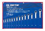 Cles King Tony Jeu de 14 cles plate mixte a cliquet non reversibles - mrn