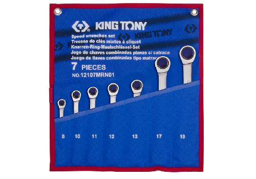 Cles King Tony Jeu de 7 cles plate mixte a cliquet non reversibles - mrn01