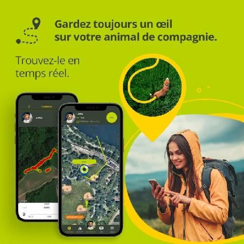 Chasse - Pistage - Reperage KIPPY - Collier GPS pour Chiens et Chats - Evo - 38 GR - Waterproof - Green Forest