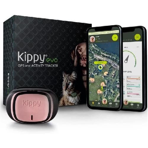 Chasse - Pistage - Reperage KIPPY - Collier GPS pour Chiens et Chats - Evo - 38 GR - Waterproof - Pink Petal