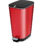 Poubelle - Corbeille - Support Sac KIS Poubelle a pedale Chic Bin Style - 42.5L - Rouge