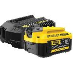 Batterie Pour Machine Outil Kit 1 batterie LITHIUM-ION 18V 4Ah et Chargeur 2Ah Gamme V20 - STANLEY Fatmax SFMCB14M1-QW