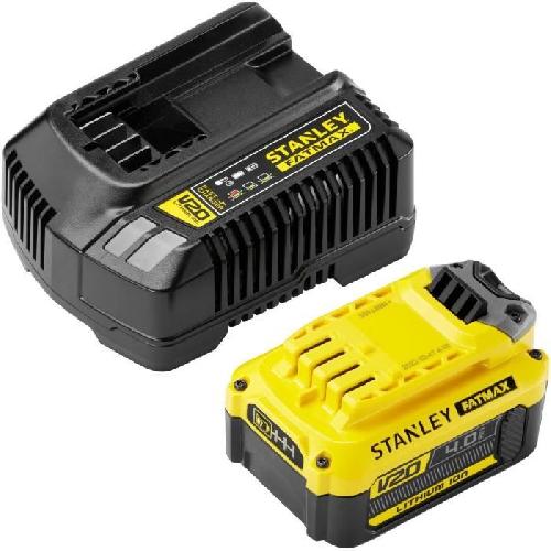 Batterie Pour Machine Outil Kit 1 batterie LITHIUM-ION 18V 4Ah et Chargeur 2Ah Gamme V20 - STANLEY Fatmax SFMCB14M1-QW