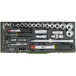 Kit 2 Cles a cliquet avec 38 douilles