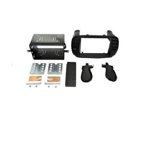 Facade autoradio Fiat Kit 2 Din compatible avec FIAT 500 07-15 Noir Mat