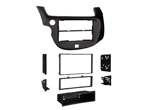 Facade autoradio Honda KIT 2 DIN compatible avec HONDA JAZZ 08-15 noir