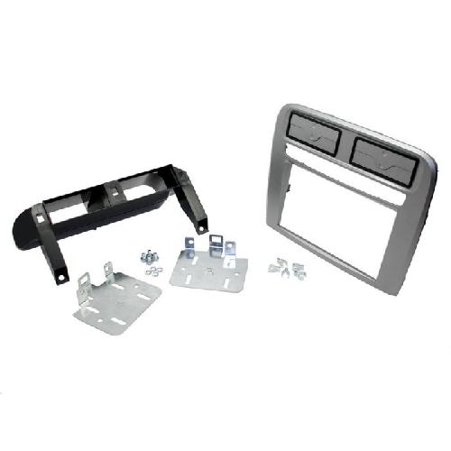 Supports Autoradio de Roger KIT 2 DIN POUR FIAT GRANDE PUNTO 05-09 GRIS METAL