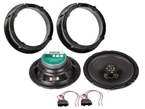 Enceinte - Haut-parleur De Voiture Kit 2 haut-parleurs coaxiaux 16.5cm compatible avec Audi Seat Skoda VW
