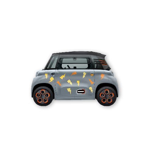 Stickers Multi-couleurs Kit 24 Autocollants Deco Eclairs Pour Voiture Sans Permis Abs