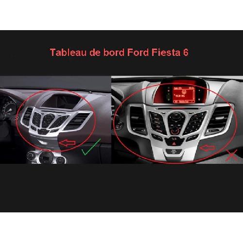 Facade autoradio Ford Kit 2Din Autoradio FA277C Ford Fiesta ap09 compatible avec voiture avec ecran - Vide poche - Noir