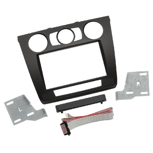 Supports Autoradio de Roger Kit 2DIN compatible avec BMW Serie 1 07-12 - Avec Clim Manuelle sans I-Drive -