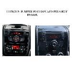 Supports Autoradio de Roger Kit 2DIN compatible avec Citroen Jumper 11-14 - Noir Laque