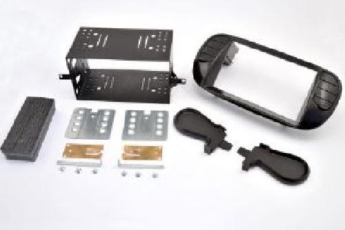 Supports Autoradio de Roger Kit 2DIN compatible avec Fiat 500 07-15 - Noir