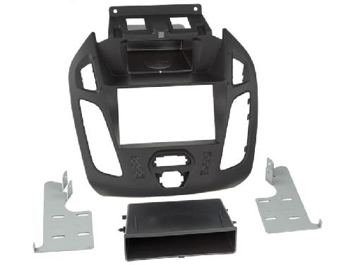 Facade autoradio Ford Kit 2Din compatible avec Ford Tourneo Transit Connect ap13 - Avec vide poche - Noir