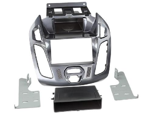 Facade autoradio Ford Kit 2Din compatible avec Ford Tourneo Transit Connect ap13 - vide poche - Gris Nebula