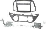 Facade autoradio Hyundai Kit 2Din compatible avec Hyundai i20 ap12 - clim auto - gris fonce