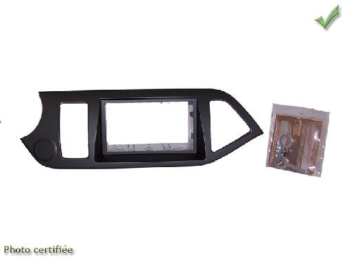 Supports Autoradio de Roger Kit 2DIN compatible avec KIA PICANTO ap11 NOIR sans bouton SART and STOP
