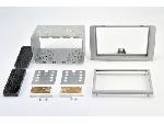 Facade autoradio Lancia Kit 2DIN compatible avec LANCIA MUSA ap09 argent