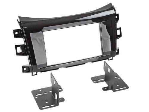 Supports Autoradio de Roger Kit 2Din compatible avec Nissan Navara NP300 apres 2015 noir piano