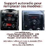 Supports Autoradio de Roger Kit 2DIN compatible avec Peugeot Boxer 11-14 Noir Laque