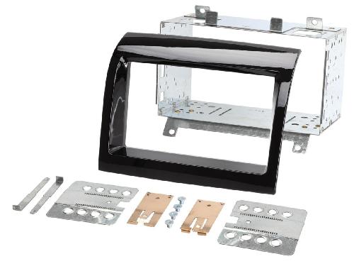 Supports Autoradio de Roger Kit 2DIN compatible avec Peugeot Boxer 11-14 Noir Laque