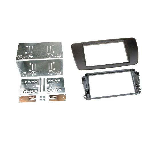 Supports Autoradio de Roger Kit 2DIN compatible avec Seat Ibiza 08-15 Noir Nit