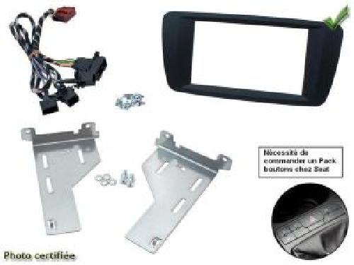 Facade autoradio Seat Kit 2Din compatible avec Seat Ibiza ap14 - Noir Anthracite