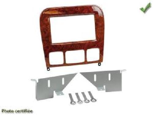 Supports Autoradio de Roger Kit 2DIN Mercedes compatible avec Mercedes classe S W220 1998 a 2005 finition effet ronce de noyer