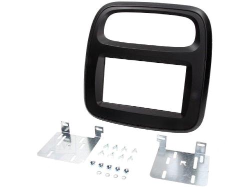 Supports Autoradio de Roger Kit 2Din Opel Vivaro ap14 compatible avec Renault Trafic ap14 - noir