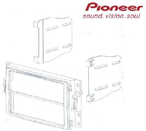 Kit 2DIN Pioneer 12.301138-01 pour Hummer H2