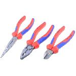 Kit 3 pinces coupante avec bec et plate - poignees ergonomiques