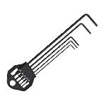 Kit 5 cles Allen mini - 0.7 0.9 1.3 1.5 2.0