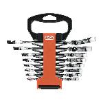 Kit 8 Cles mixtes a cliquet - 8 a 19 mm