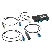 Kit Adaptateur antenne amplifie Splitter AM FM - DAB DAB+ fakra Male universel