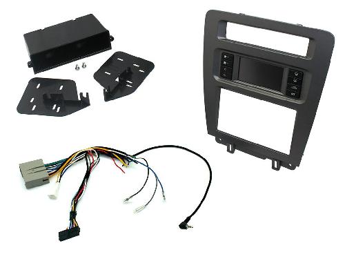 Facade autoradio Ford Kit Adaptateur Autoradio 1Din ou 2DIN compatible avec Ford Mustang 10-14 sans nav + ISO avec vide-poche - KITFACMUS1