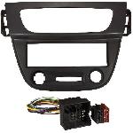 Ensembes Facades et Faisceaux ISO Kit Adaptateur Autoradio ADNAuto KF270N compatible avec Renault Megane 3 08-14 - Noir - Serie GE