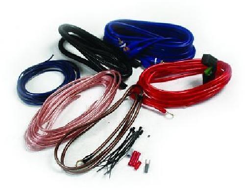 Kit de cables KIT CABLE RCA + CABLE ALIM 6MM2 + PORTE FUSIBLE + FUSIBLE + 4 COSSES