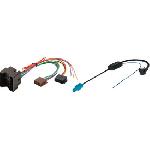 Faisceaux ISO de Roger Kit cables compatible avec autoradio et antenne compatible avec Opel Seat Skoda VW