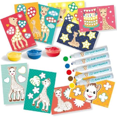 Jeu De Coloriage - Dessin - Pochoir Kit coloriage et peinture Sophie la Girafe SES CREATIVE - Pour enfant de 12 mois - Multicolore