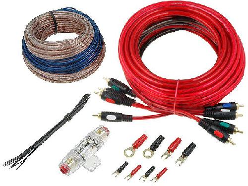 Kit de cables Kit compatible avec amplificateur 60A Alim 10mm2 audio 2x1.5mm2