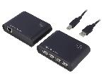 Cable - Connectique Pour Peripherique Kit d'extension USB 2.0 avec concentrateur a 4 ports Jusqu'a 50M - Noir